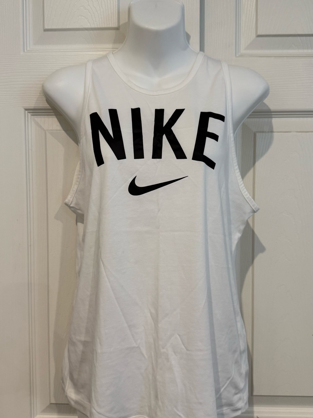Nike White Tank Top with Black Print